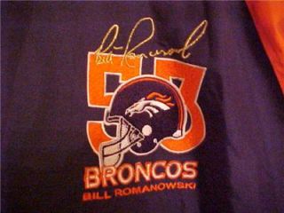Broncos Bill Romanowski Pro Star Signature Jacket M LG