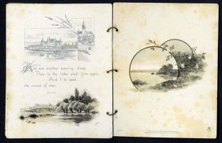 TUCK 1880s VICTORIAN BOOKLET   Poem by WILLIAM CULLEN BRYANT   Reeds 