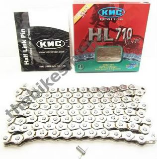 KMC HL710 Pintle Silver Half Link Bike Chain 1 2 x 1 8 Track BMX 