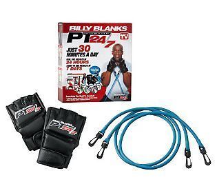 Billy Blanks PT 24 7 The Ultimate Tae Bo Workout System w Gloves Bands 