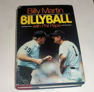 Billy Martin Billyball Phil Pepe Baseball Book 1987 Hardcover Yankees 