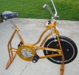 Vintage SCHWINN Stationary Exercise Bike Bicycle BRONZE NICE PICK UP 