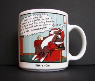 Far Side Cartoon Dial A Cat Funny Coffee Mug Cup