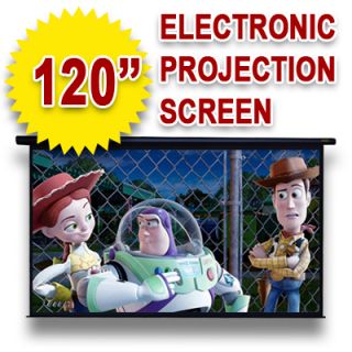 CBI 120 inch HD Projection Projector Screen 16 9 Electric Motorized 