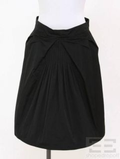 louis vuitton black pleated a line skirt size 40