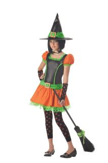 Cute Sassy Pumpkin Witch Tween Child Halloween Costume