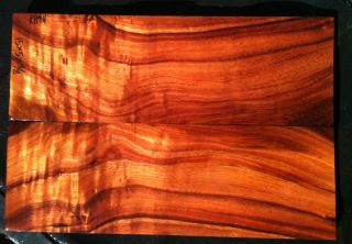 FROM BIG ISLAND* Hawaiian Curly Koa Wood Book Matched Lumber Ukulele 