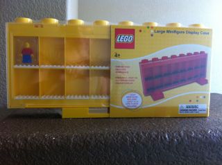 Large Lego 16 Minifigure Display Storage Case Yellow New