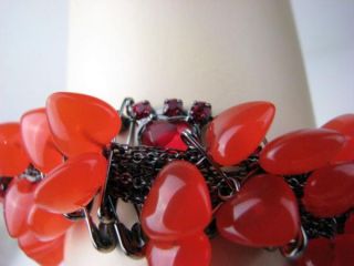 Disney Couture Tom Binns ALICE Red Puff Hearts, Safety Pins Queen 