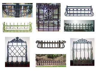   window grid plant holder window box wrought iron in an antique black