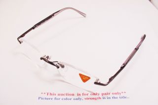 Bigalow St Unisex Rimless Reading Glasses 2 00 R317