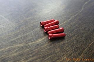 Anodized Aluminum Colored Cable Tip Ends Red
