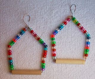   Beaded Swings for Smaller Birds parakeets canaries finches love birds