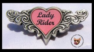   Rider Heart Vest Jacket Pewter Motorcycle Biker Pin Made in USA