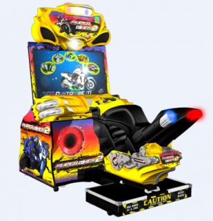 Super Bikes 2   42 driving game from Raw Thrills   Click Image to 