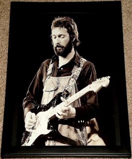 Eric Clapton Fender Stratocaster Blackie Framed 70s Live Portrait 