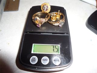   10K Gold Family Birthstone Black Hills Ring Sapphire Pin Scrap or wear