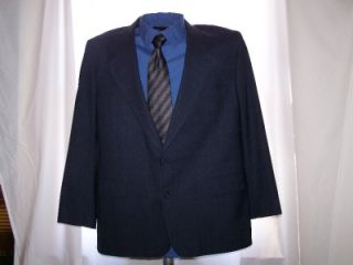 Von Maur Bill Blass Blue Suit Coat Jacket Blazer 44R
