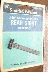   Wesson Blued Rear Sight Blade Assembly Model 29 8 3 8 Revolver
