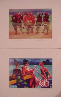  two pencil signed prints by artist william r cantwell skinny