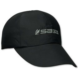 Sage Fly Fishing Waterproof Long Bill Hat Black CLOSEOUT