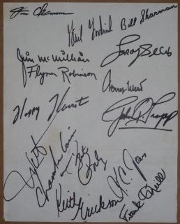 1971 72 La Lakers Team Autographs Wilt Chamberlain Jerry West Riley 
