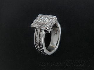  NEW CHARRIOL FLAMME BLANCHE RING 18K WHITE GOLD SIZE 6 #02 08 