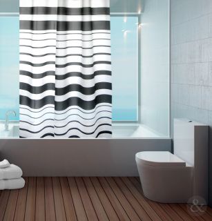   curtain outstanding quality bath curtain in a black white finish