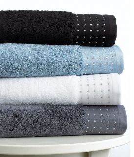 Bianca Lurex Solid Black or Gray Bath Hand Towel Washcloth Silver 