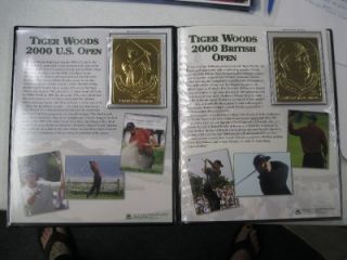 Tiger Woods The Danbury Mint 22kt Gold Golf Cards UD