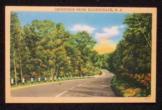 1940s Road Greetings Hackensack NJ Bergen Co Postcard