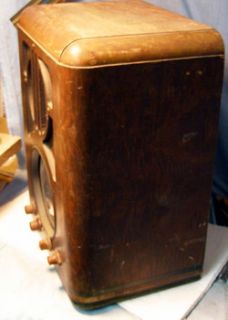 Vintage Wood Zenith Long Distance Radio Tubes Tombstone Wooden Case 