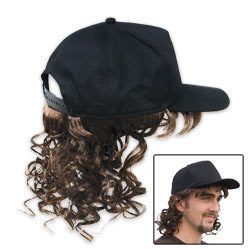 Billy Ray Mullet Hat with Hair Bangs Gag or Novelty Cap BB10079
