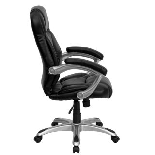 Black Leather High Back Office Chair [GO 725 BK LEA GG]