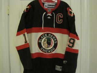 NHL REEBOK Premier Chicago Blackhawks #19 Vintage Hockey Jersey New 