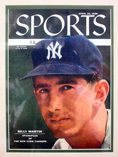 Billy Martin Signed NY Yankees Sports Illustrated PSA DNA Matted 