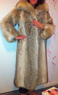 Bill Blass Coyote Diutshfurs Long Vintage Fur Coat Excellent 