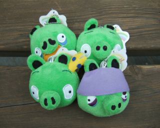 angry birds 4 pig game plush toy soft quantity 4pcs project 4