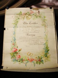   ANTIQUE 1917 Marriage License BLOOMSBURG PA Genealogy SAVAGE / ROSS