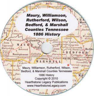    TENNESSEE SHELBYVILLE TN History Genealogy 207 Family Biographies