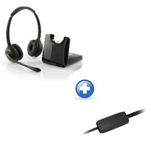 Plantronics CS520 Professional Headset & Hookswitch for Polycom IP550 
