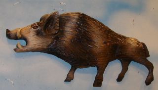 Chainsaw Carving Razorback Hog Carved Wild Boar Feral Swine Pig 