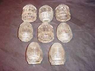   Lot of 8 Glass Bird Cage feeders Waterers Cups AS IS Hendryx USA