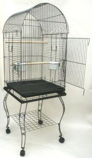 Parrot Bird Cage Cages Dome Top w Stand 20x20x57 0103