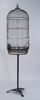 Round Bird Cage with Stand Finch Canary Cockatiel 16 Diameter x 64H 