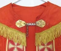 RED COPE w Gold XP, Clergy Priest Vestment Bishop Church Apparel