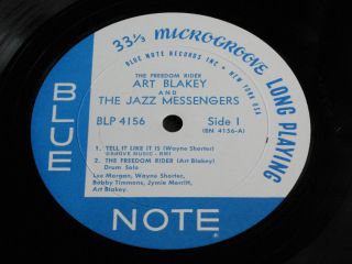 ART BLAKEY THE FREEDOM RIDER BLUE NOTE BLP 4156 MONO LP (NY RVG EAR 