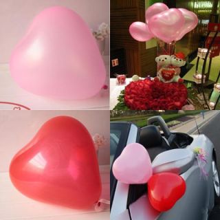   100 Pcs Heart Shape Wedding Party Birthday Latex Balloons 12