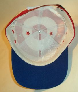 NWOT RED / WHITE / BLUE PATRIOTIC Ball Cap/Hat   BUCKLE Strap 