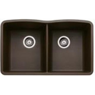 Blanco 440182 Undermount Equal Double Bowl Kitchen Sink Cafe Brown 